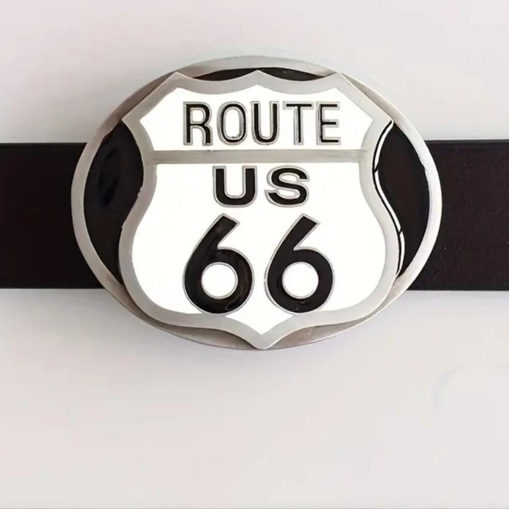 New route 66 belt buckle